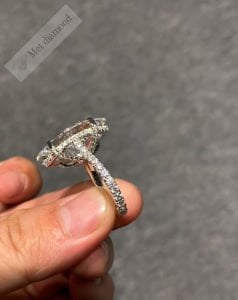 11 Karat mozanit taşlı yüzük -mar05