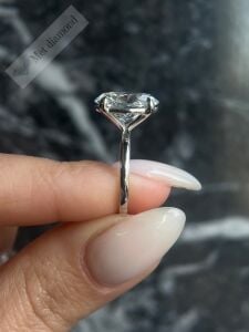 5 karat mozanit taşlı tek taş yüzük oval kesim - ov69