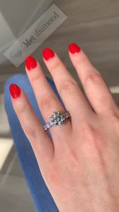 4 karat mozanit taşı yüzük - mzn400