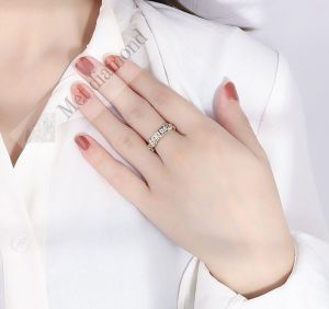 2 karat mozanit taşlı tamtur tifany yüzük mzy41