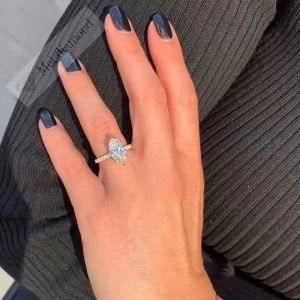 3 karat markiz kesim mozanit taşlı yüzük - mar07