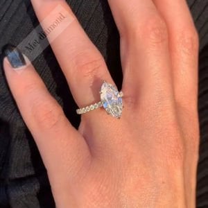 3 karat markiz kesim mozanit taşlı yüzük - mar07