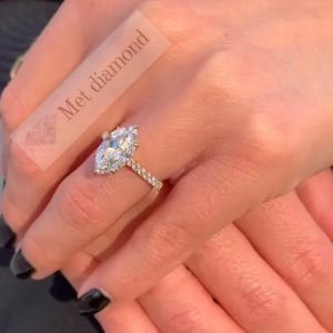 3 karat markiz kesim mozanit taşlı yüzük - mar07