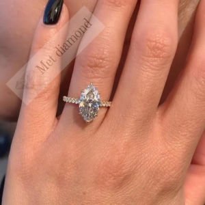 3 karat markiz kesim mozanit taşlı yüzük - mar07