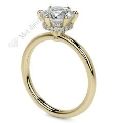 3 karat mozanit taşlı yüzük - mzn4