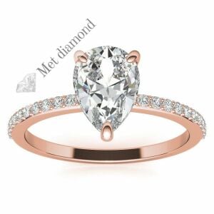 2,30 karat mozanit taşlı yüzük damla - dml47b