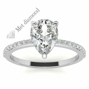 2,30 karat mozanit taşlı yüzük damla - dml47b