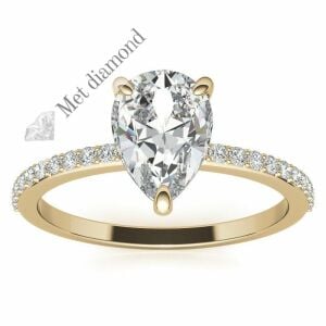 2,30 karat mozanit taşlı yüzük damla - dml47b