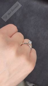 1 karat mozanit taşlı yüzük oval kesim - ov077