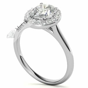 2,20 karat mozanit taşlı yüzük halo model hly16a