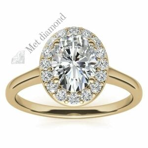 2,20 karat mozanit taşlı yüzük halo model hly16a