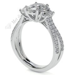 3,50 karat mozanit taşlı yüzük oval kesim