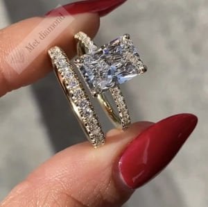 3,50  karat mozanit taşlı tek taş yüzük - bgt79