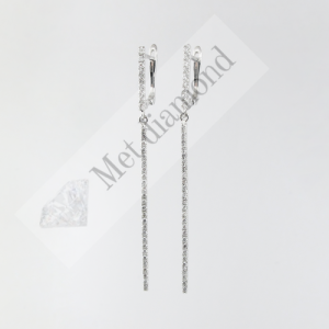 1 karat sallantılı mozanit taşlı küpe-kup100a