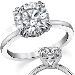 5 karat mozanit pırlanta yüzük tifany model