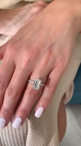 5,30 karat mozanit taşlı yüzük bgt71