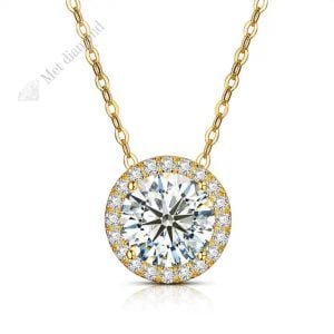 1 karat mozanit taşlı kolye - kol08