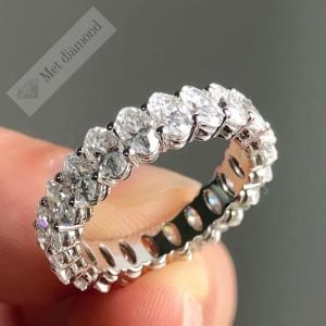 3 karat mozanit taşlı tamtur yüzük oval - mzy39