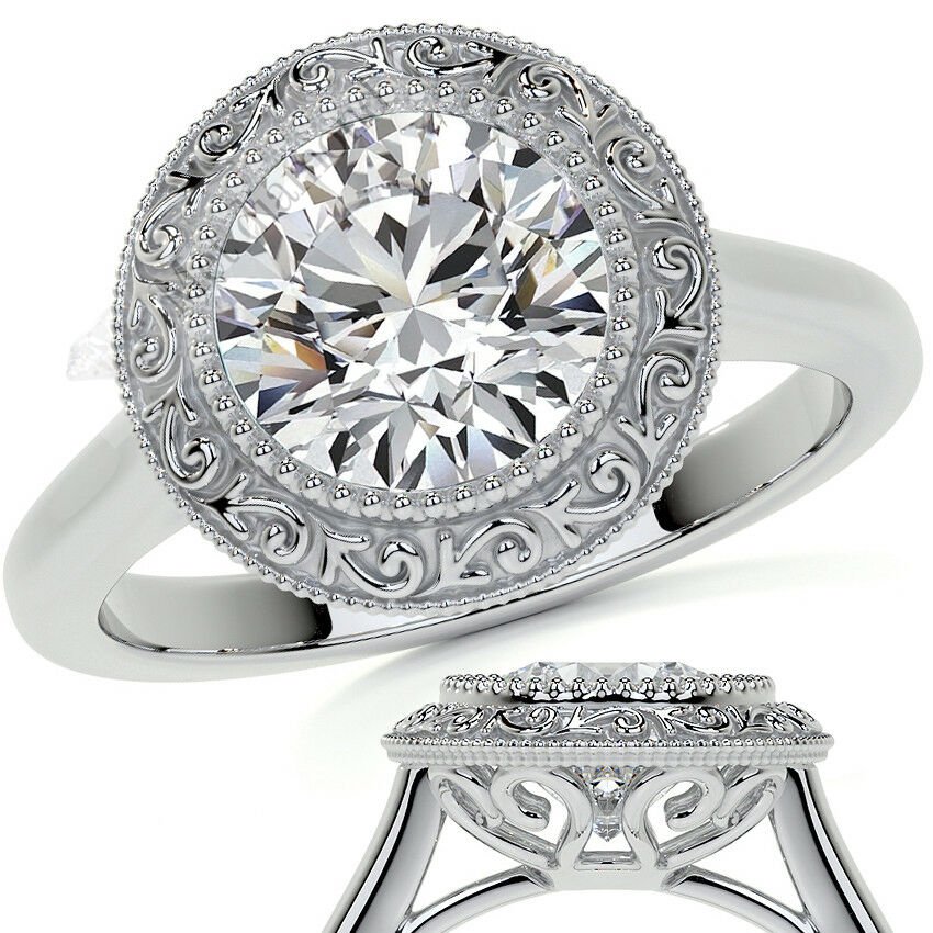 2,50 karat mozanit taşlı yüzük mzn38