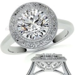 2  karat mozanit taşlı yüzük mzn38