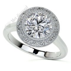 2,50 karat mozanit taşlı yüzük mzn38