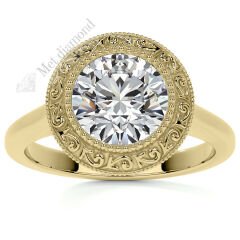 2,50 karat mozanit taşlı yüzük mzn38