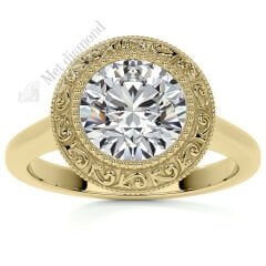 2  karat mozanit taşlı yüzük mzn38