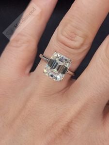 5 karat mozanit taşlı tektaş yüzük bgt81