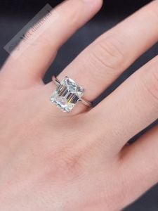 5 karat mozanit taşlı tektaş yüzük bgt81