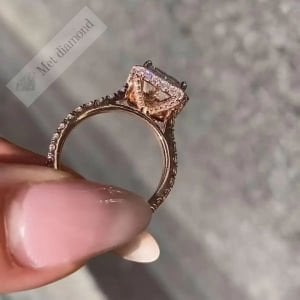 4 karat raidant kesim mozanit taşlı yüzük bgt88