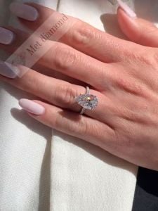 10 karat mozanit tek taş yüzük  dml53