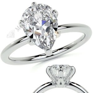 1  karat mozanit pırlanta yüzük damla- dml29