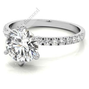 2,70 karat mozanit taşlı tektaş yüzük mzn108a