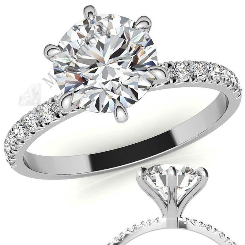 2,70 karat mozanit taşlı tektaş yüzük mzn108a