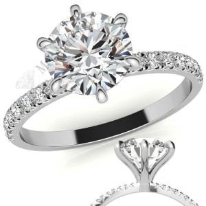 2,70 karat mozanit taşlı tektaş yüzük mzn108a