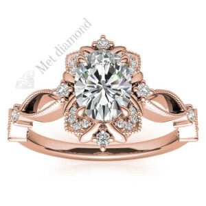 3 karat mozanit taşlı yüzük oval kesim ov035