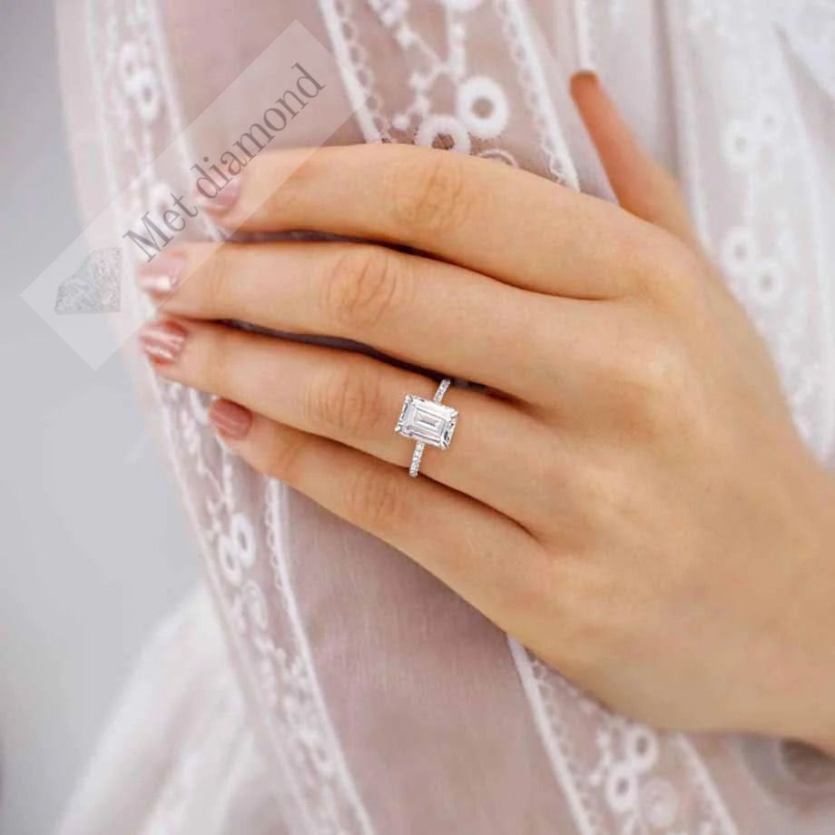 2.30 karat baget mozanit taşlı yüzük bgt325