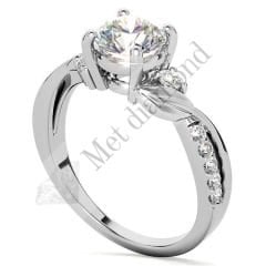 1,30 karat mozanit taşlı yüzük mzn210