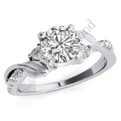 1,30 karat mozanit taşlı yüzük mzn210