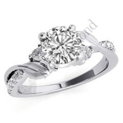 1,30 karat mozanit taşlı yüzük mzn210