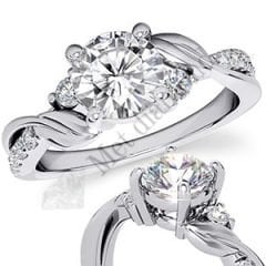 1,30 karat mozanit taşlı yüzük mzn210