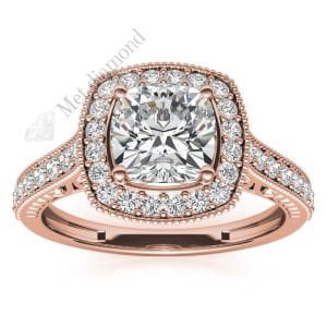 2,70 karat mozanit taşlı yüzük cursiyon kesim