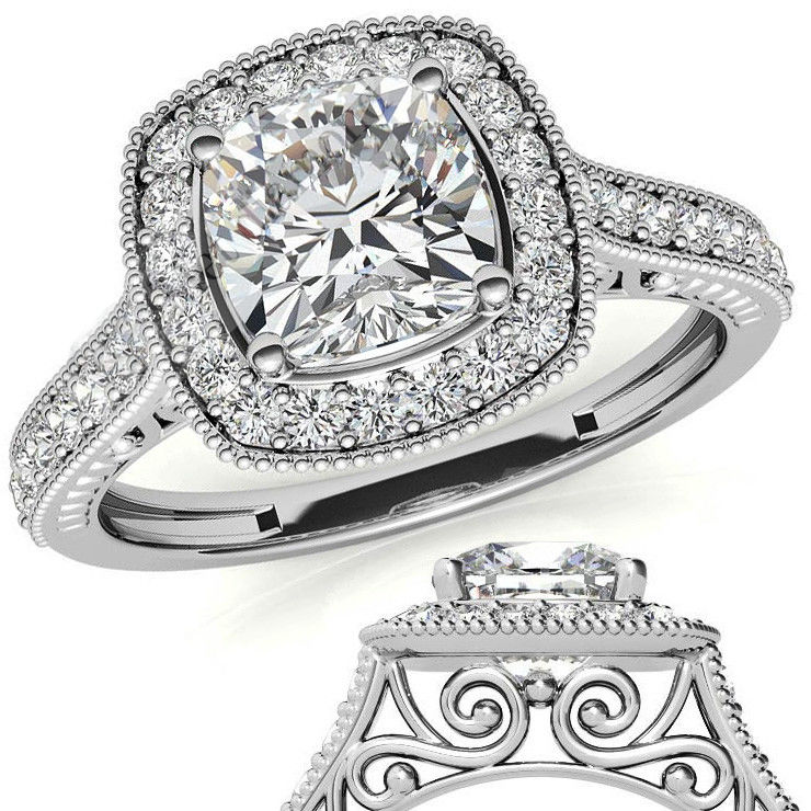 2,70 karat mozanit taşlı yüzük cursiyon kesim