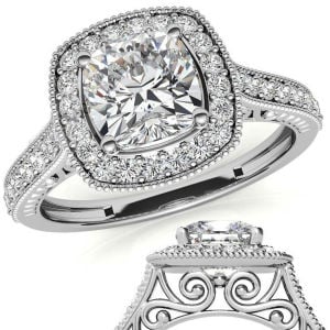 2,70 karat mozanit taşlı yüzük cursiyon kesim