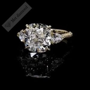 3 karat mozanit taşlı tria yüzük- uc0301