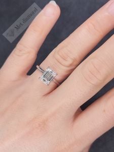 3 karat mozanit taşlı tektaş yüzük bgt82