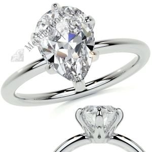 2 karat mozanit taşlı yüzük damla dml29a