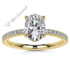 1,30 karat mozanit taşlı yüzük oval kesim   ov009a