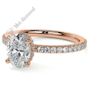 1,50 karat mozanit taşlı yüzük oval kesim   ov009a
