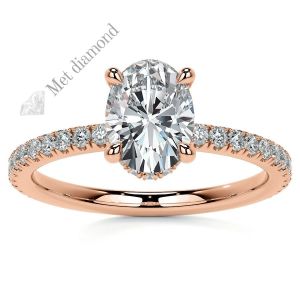 1,30 karat mozanit taşlı yüzük oval kesim   ov009a